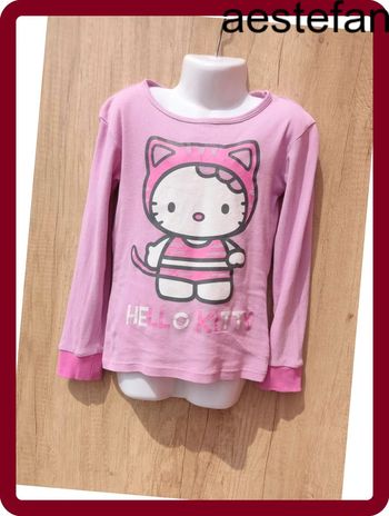 Tee shirt rose manches longues 5 ans 6 ans Hello Kitty