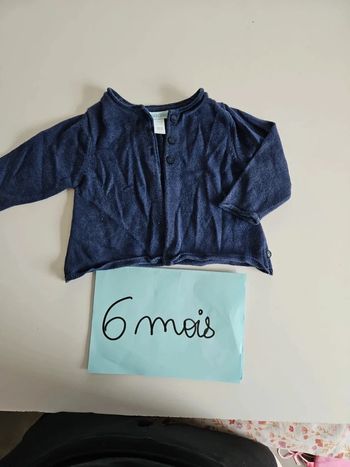 gilet bleu marine 6 mois okaidi