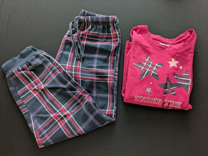 Pyjama hiver carreaux fille 4-6 ans