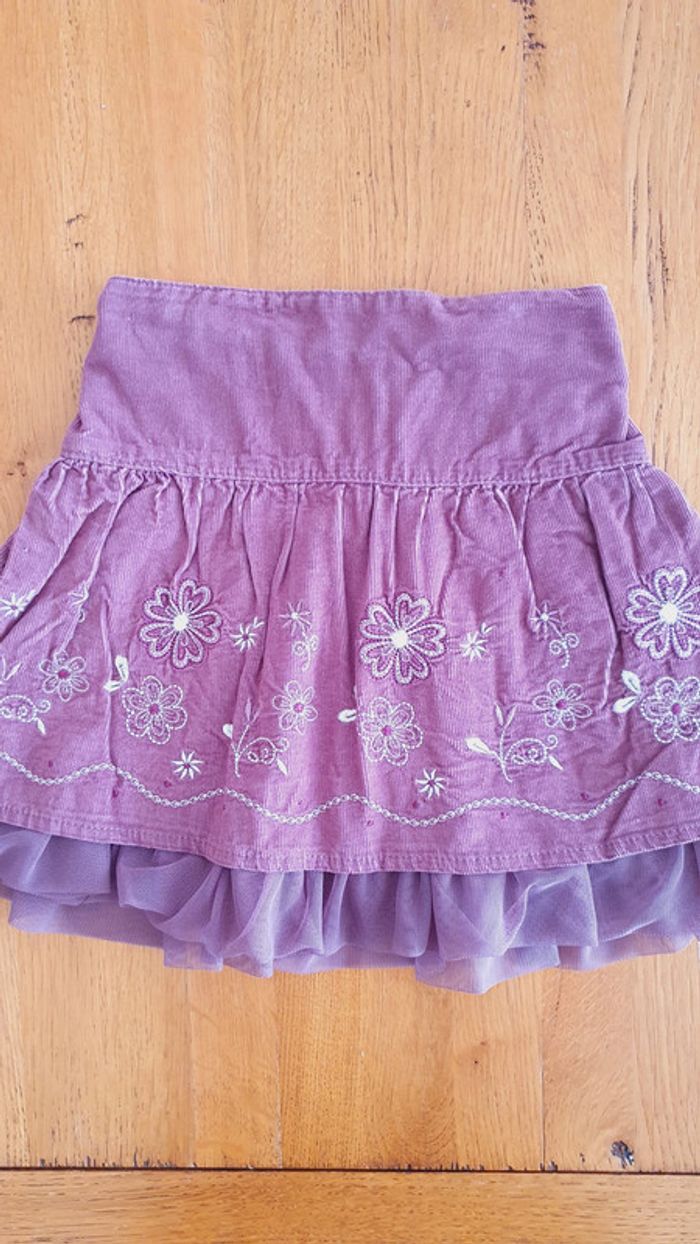 Jupe en velours violette 12 mois - photo numéro 2