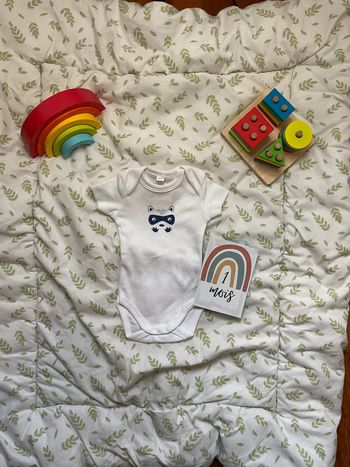 body manches courtes blanc 1 mois