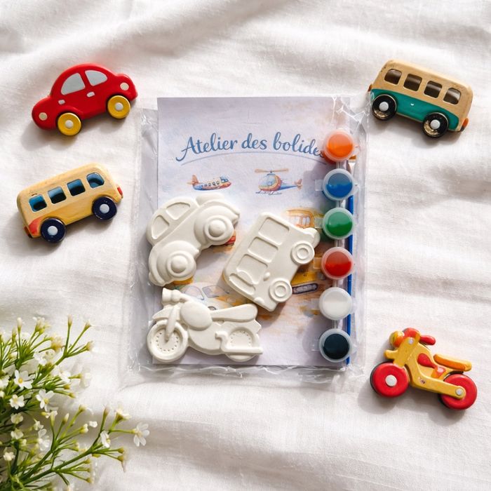 Kit créatif de moulages à peindre bolides