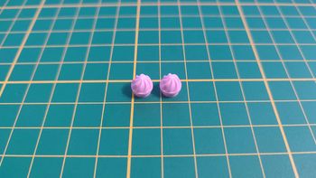 lot x2 Plate 1x1 ronde rose avec tourbillon 6060795 pièce détachée Lego #B35