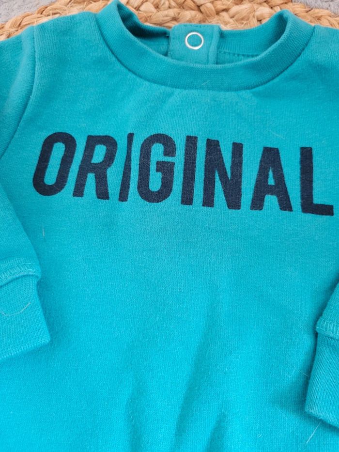 Sweat bleu - Taille 3 mois - photo numéro 2
