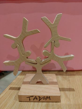 Tadom jeu de pyramide en bois neuf