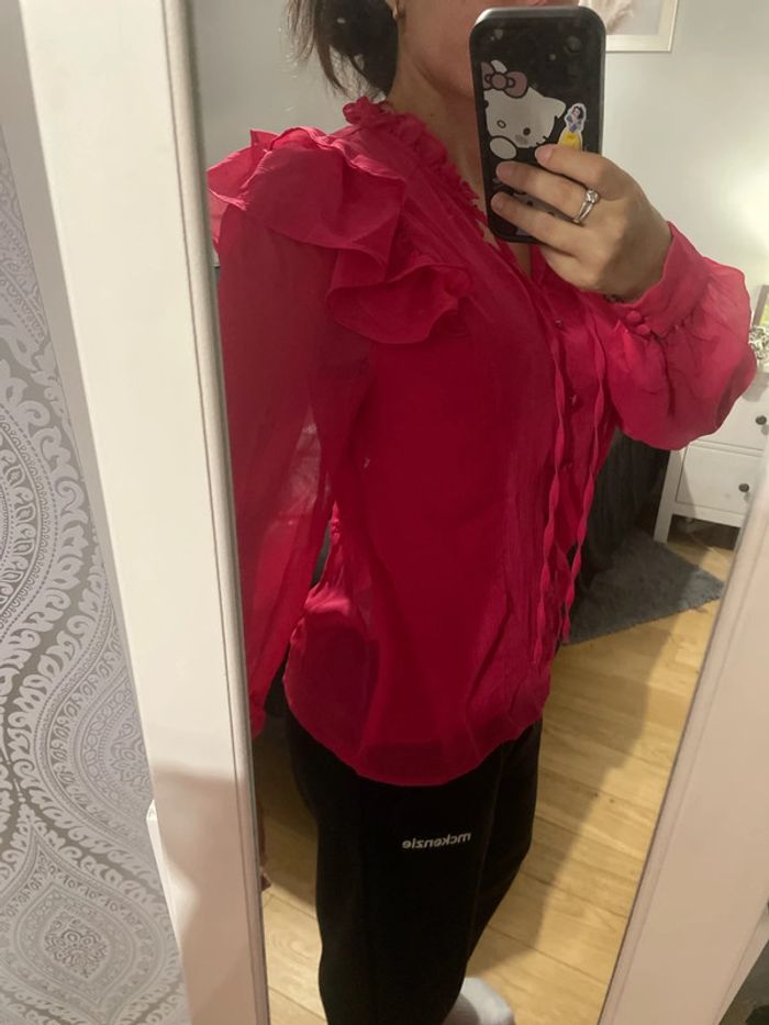 Blouse chemise rose Naf Naf - photo numéro 2