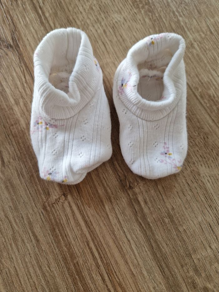 Chaussons & Moufles Anti-griffures Fleurs - photo numéro 2