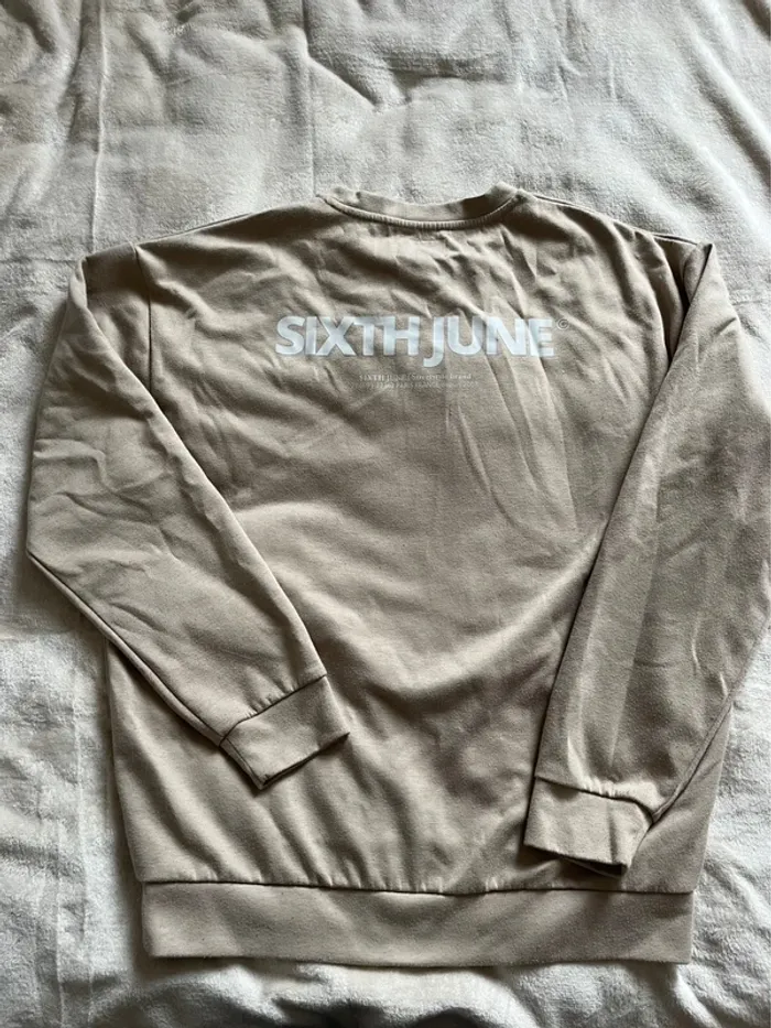 Sweat-shirt beige Sixth June - photo numéro 2