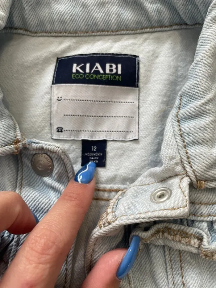 Veste en jeans12 mois fille - photo numéro 2