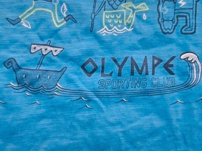 T.shirt manches longues bleu et vert Du pareil au même 5 ans - photo numéro 4