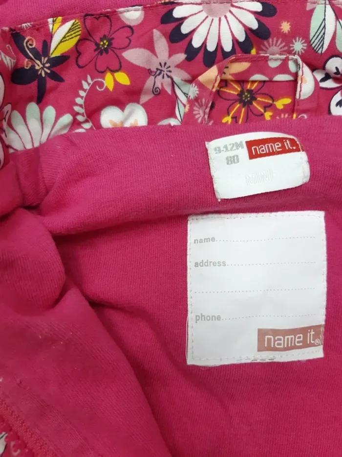 Coupe vent à capuche fleurs Name it 80 cm - photo numéro 4