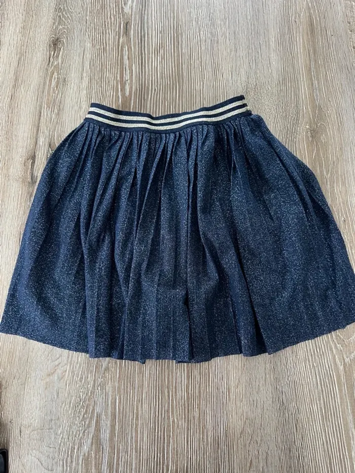 Jupe bleu marine argenté