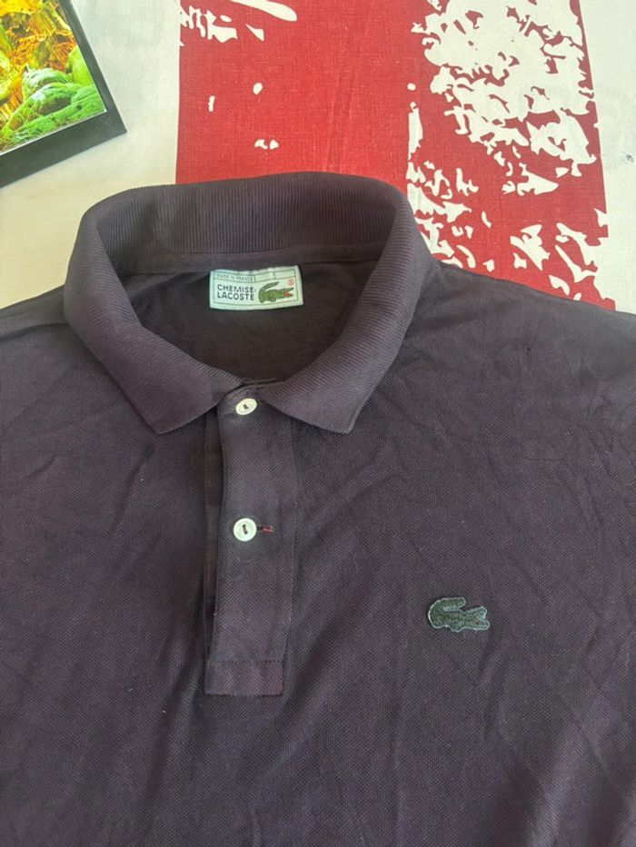 Polo Lacoste manche longue correspond à du M bordeaux - photo numéro 2