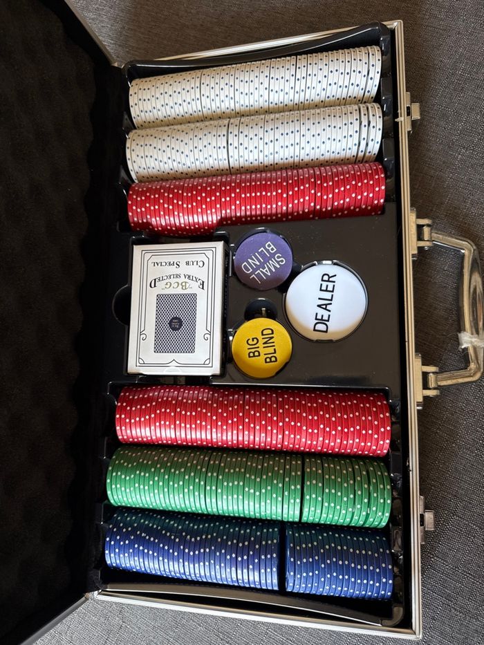 Mallette en fer de poker neuve jamais servis - photo numéro 3