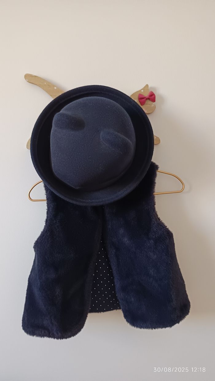 Gilet fausse fourrure et chapeau de - photo numéro 4