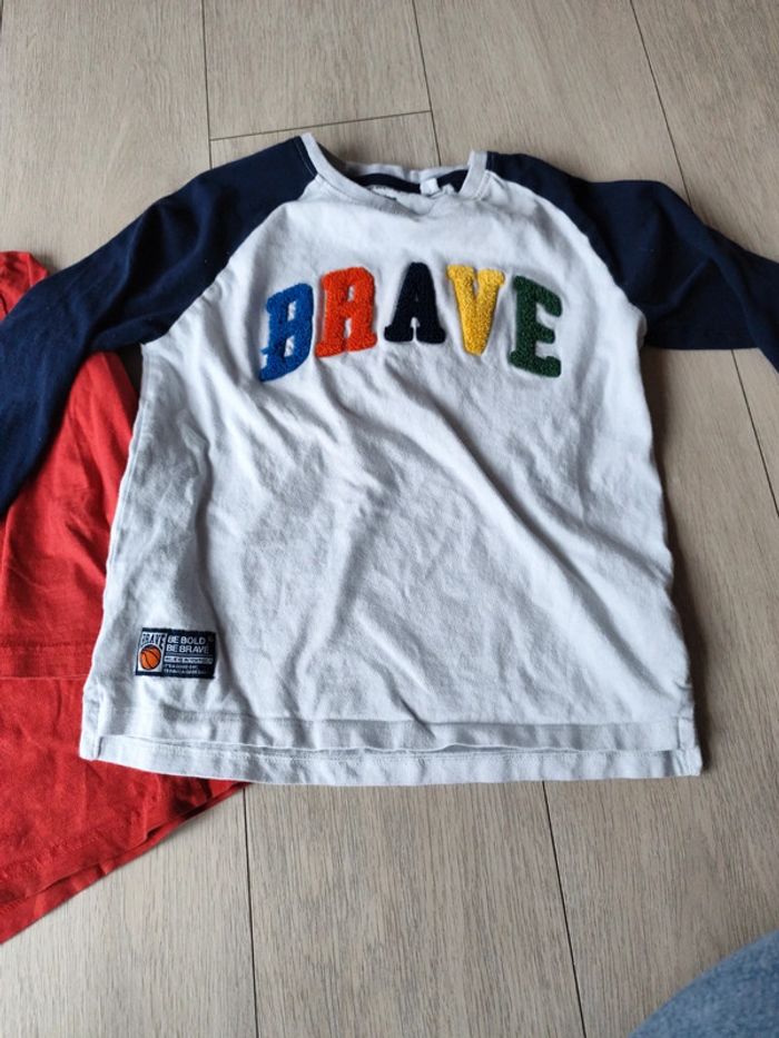 Lot de deux t-shirts à longue manche garçon - photo numéro 2