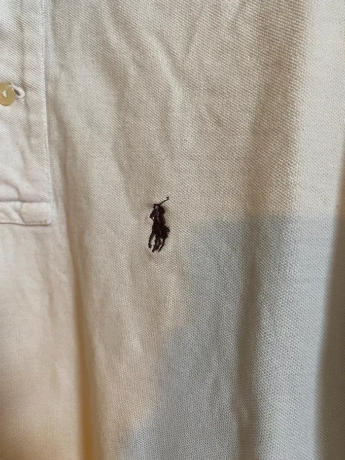 Polo Ralph Lauren XL blanc/crème/marron - photo numéro 2