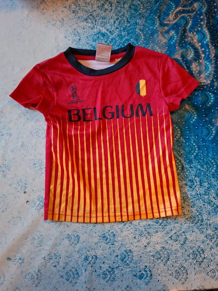 Tee-shirt fifa football Belgique Russie 2018 3 ans