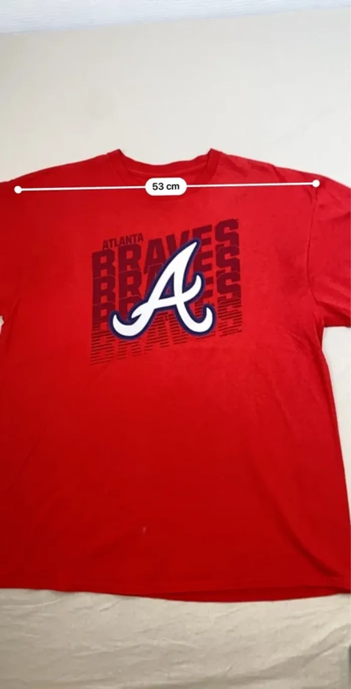 T-shirt Atlanta Braves MLB rouge – Taille XL – Officiel Genuine Merchandise - photo numéro 4
