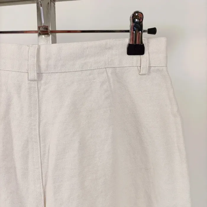 Pantalon Naf naf vintage blanc, corsaire, coton et lin taille 40 A316 - photo numéro 9