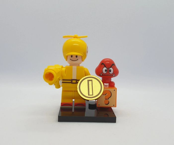 🍄 Figurine Super Mario - Toad Jaune - (Style Lego) 🍄