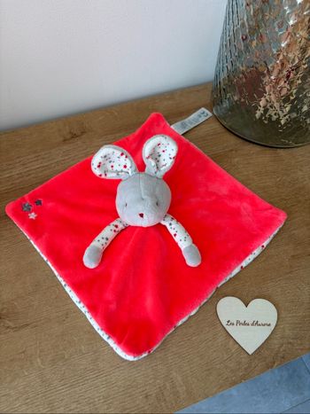Doudou souris rosé pois étoilés très bon état