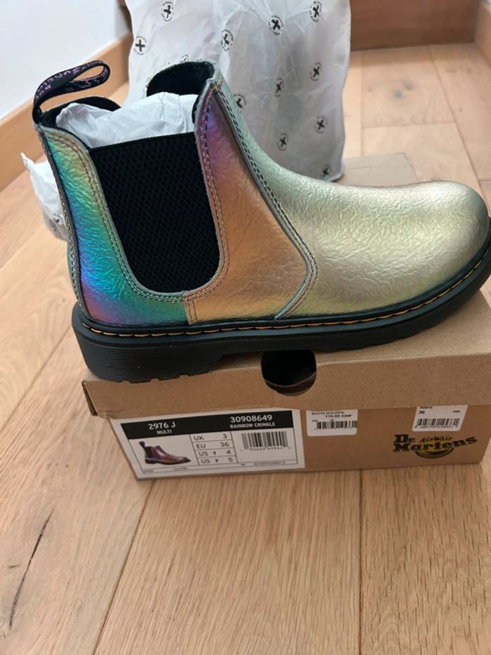 Boots Dr. Martens multicolore rainbow neuve taille 36 - photo numéro 13