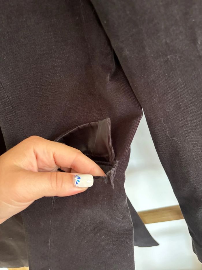 Veste noire en velours Kiabi taille 54 - photo numéro 8