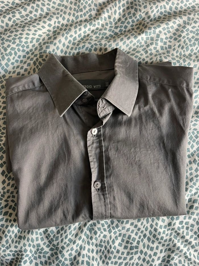 Chemise homme manches longues kaki taille 41/42 - photo numéro 8