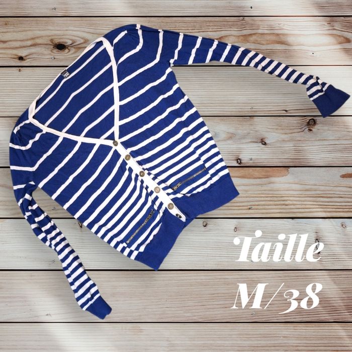 💙🩵 Gilet fin marinière – Pimkie – Taille M 🩵💙