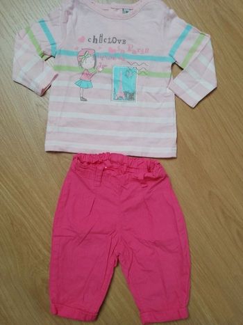 Ensemble fille 6 mois pantalon t-shirt
