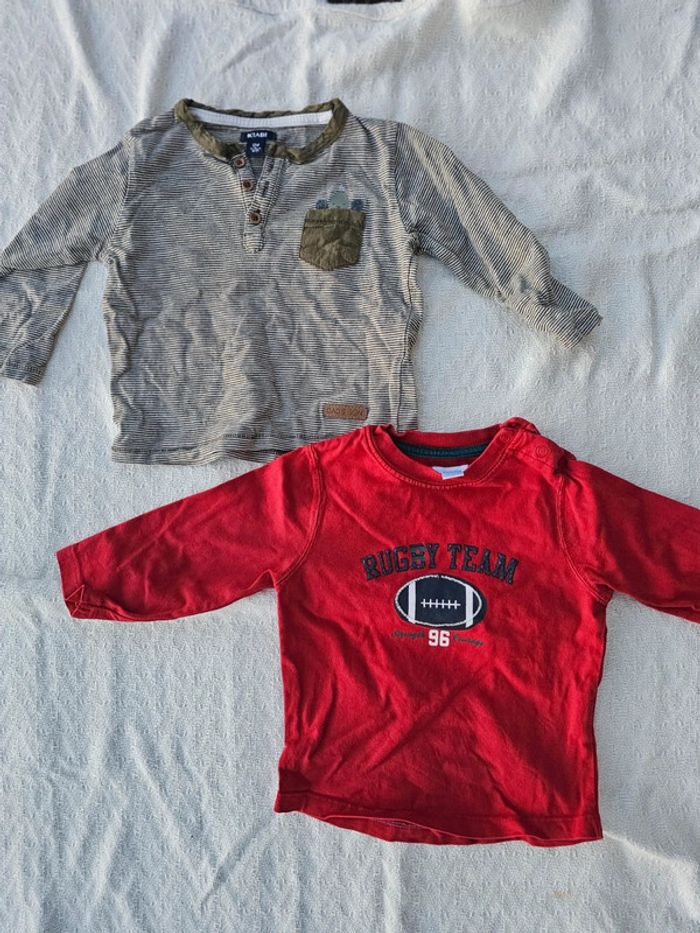 Lot de 2 tee shirt manche longue