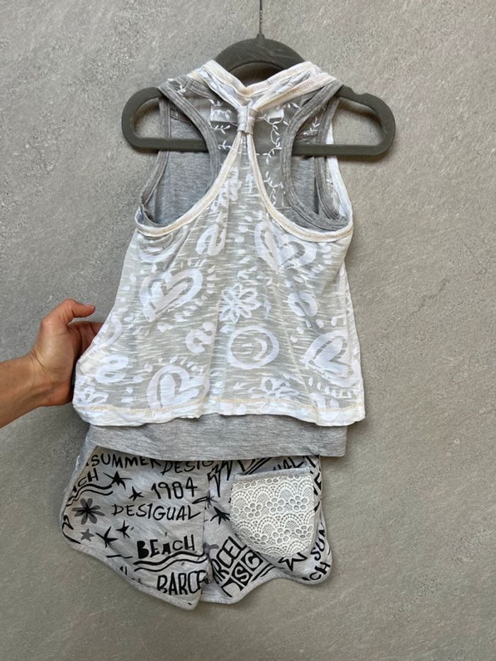 Ensemble 3 pièces desigual 5/6ans tee shirt et short - photo numéro 6