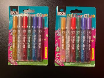 Lot colle à paillettes Bison – neuf multicolore