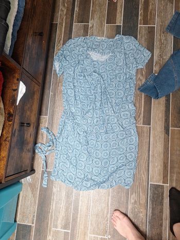 Robe grossesse bleu motif