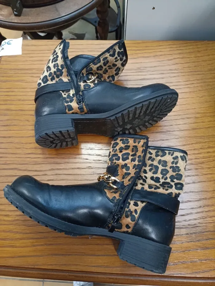 Bottes style léopard taille 38 - photo numéro 5