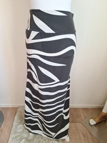 Jupe longue noir et blanc t36 #F36S-258
