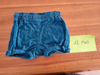 Short velours dpam 12 mois