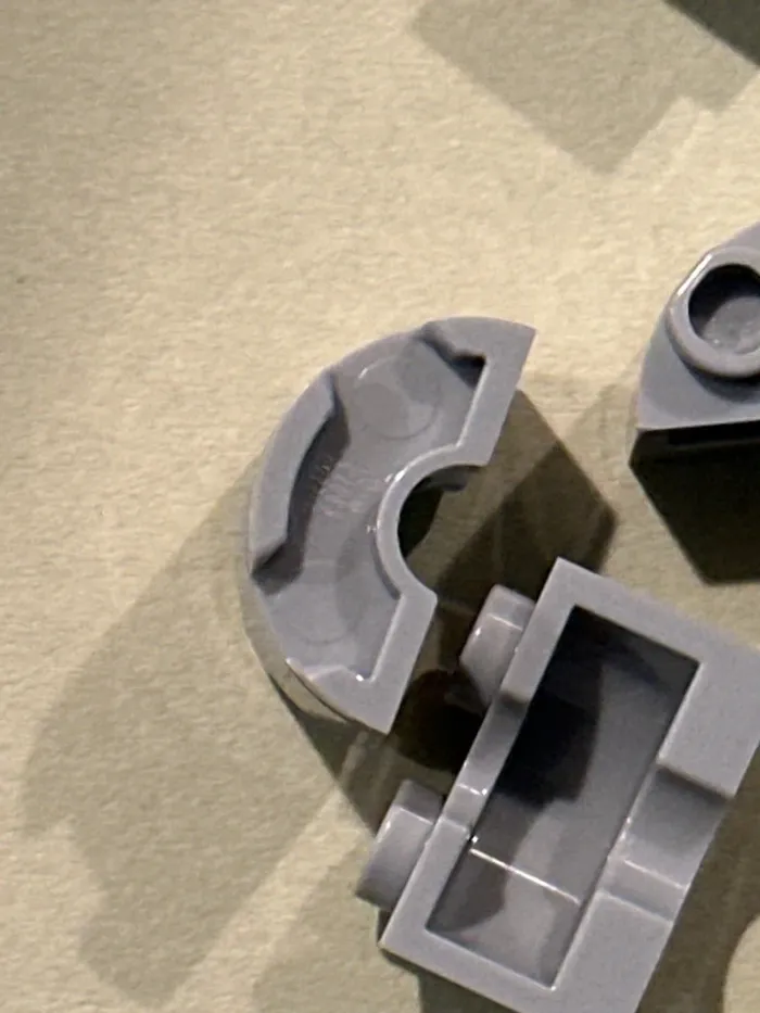 10 Lego Cylinder Half 1 x 2 x 1, ref 68013 Light Bluish Gray - photo numéro 4