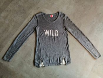 Pull gris et blanc Taille 1 Miss Captain