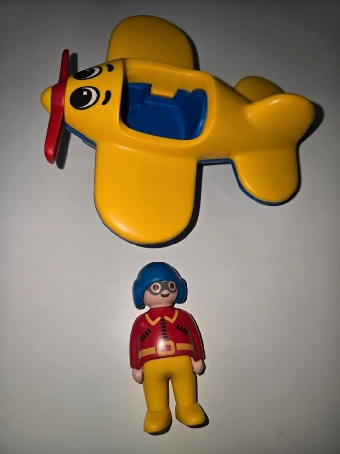 123 playmobil lot de 3 véhicules avion, cabriolet et fusée - photo numéro 2