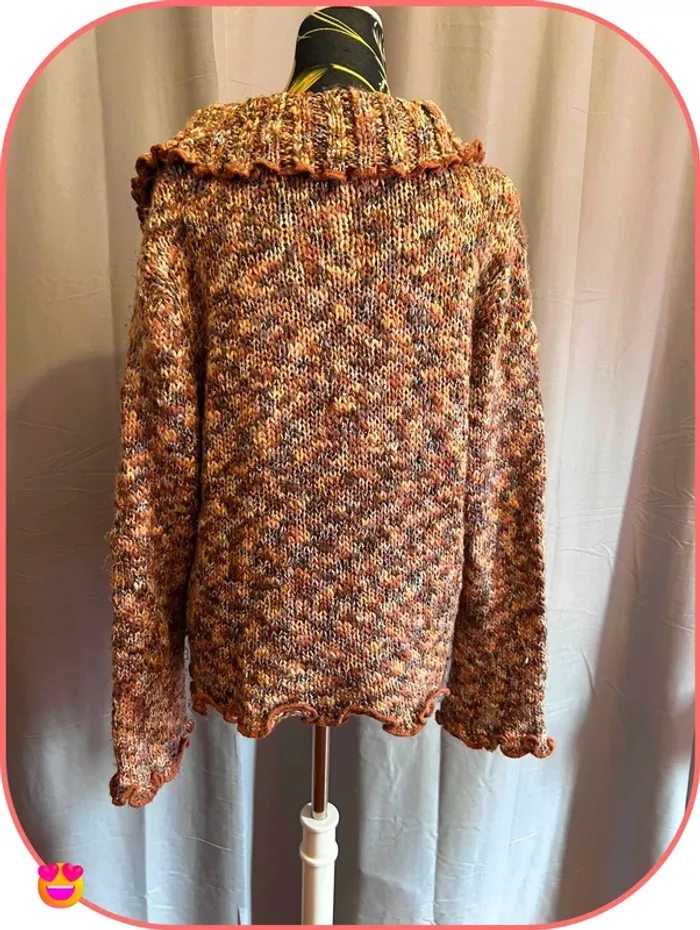 Pull Tricoté Col Large Zilae - Taille XXL - Vintage - photo numéro 3