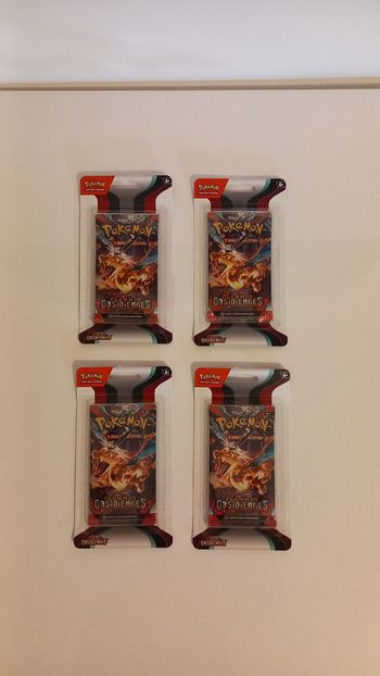 Lot 4 blisters Pokemon flammes obsidiennes