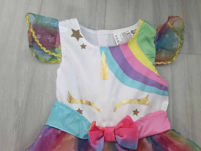 Robe deguisement licorne multicolore taille 3-4 ans - photo numéro 3