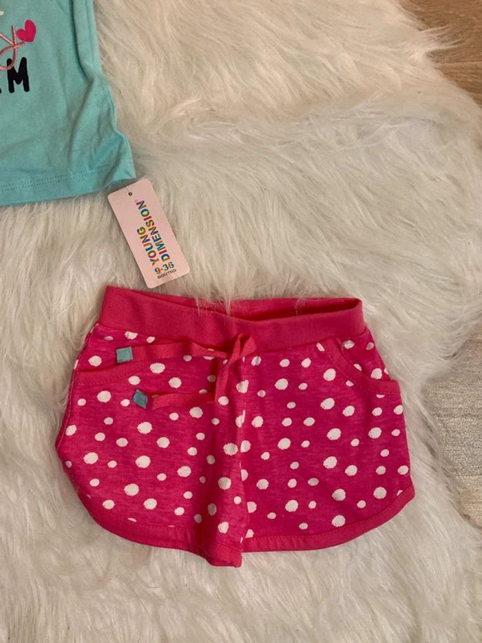 Ensemble teeshirt short Été Fille Primark – tout neuf avec étiquette 18/24 mois (2 ans) - photo numéro 5