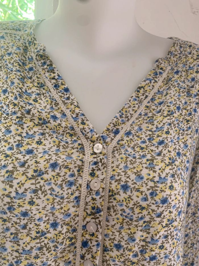 Blouse fleurie Armand Thierry tailleM - photo numéro 3