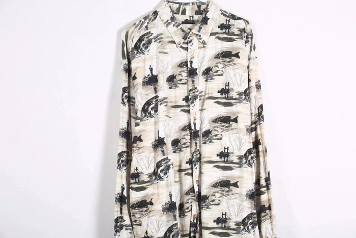 Adorable chemisette vintage 90's en coton motif bateaux et dessins de la mer (#240180) - photo numéro 4