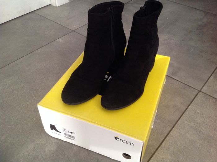 Bottines / boots noires à talons T.38 Eram - photo numéro 8