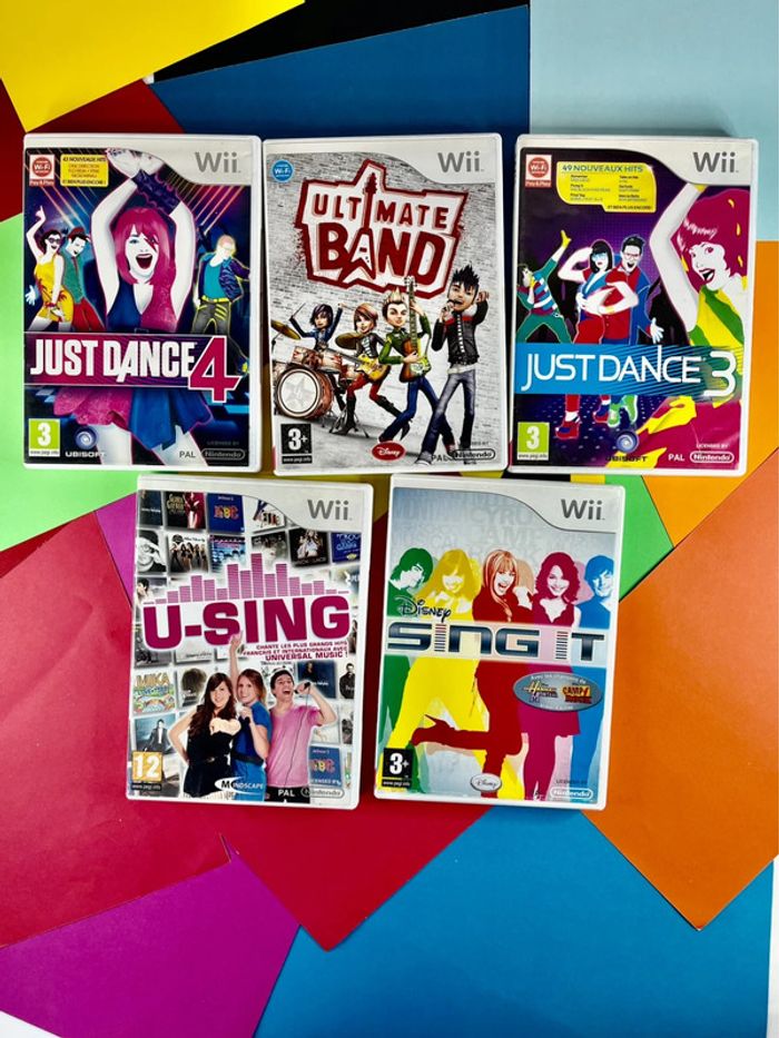 Lot 5 jeux musicaux Nintendo Wii - photo numéro 18