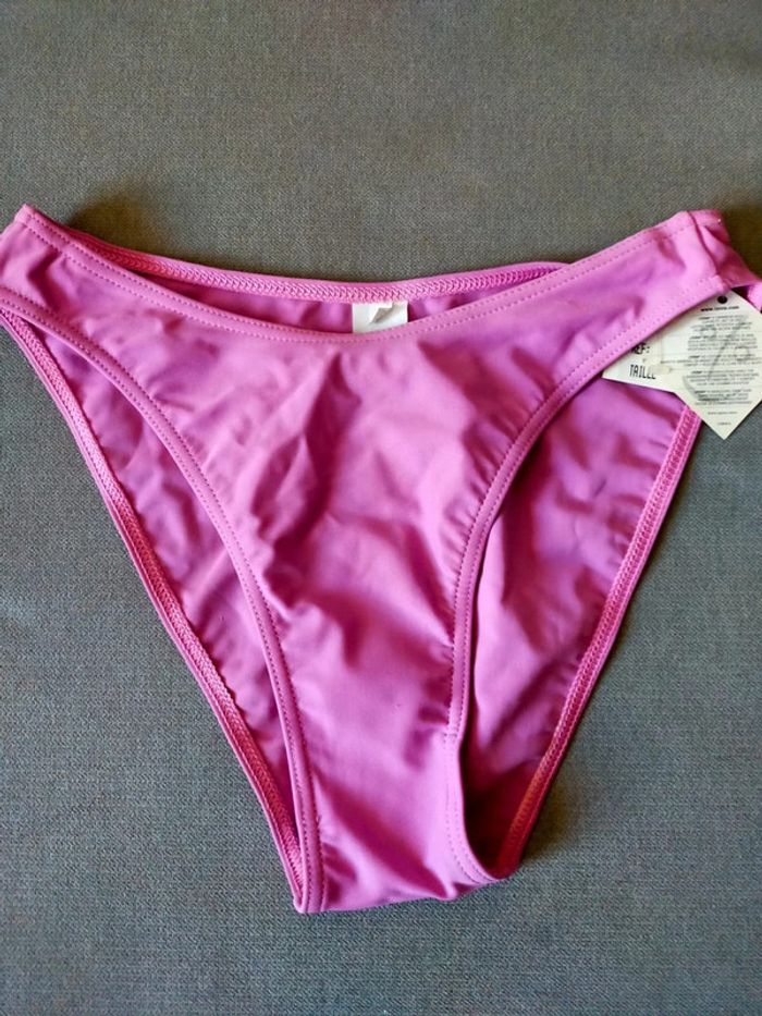 Bas de maillot de bain rose uni – Haute Pression